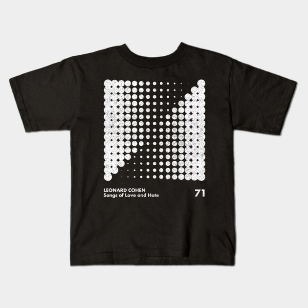 Leonard Cohen / Songs Of Love & Hate / Minimal Graphic Design Tribute Kids T-Shirt by saudade